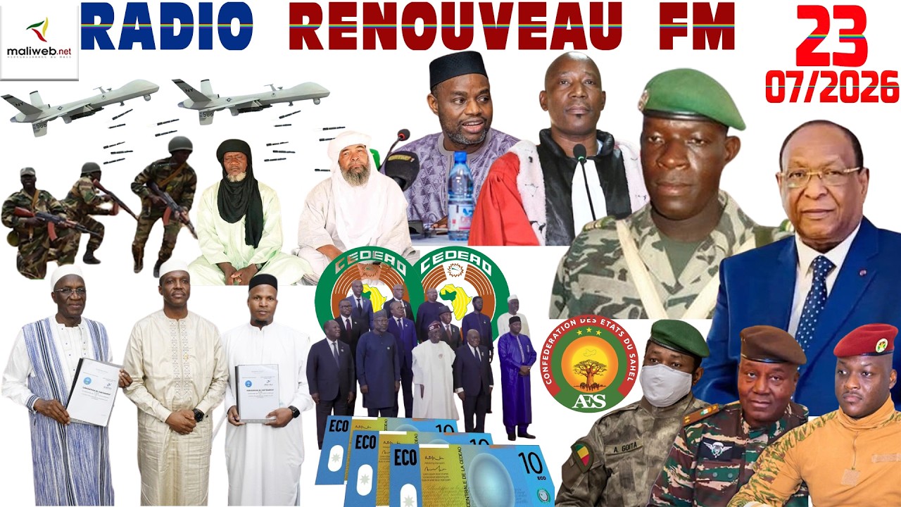 La Revue de Presse de la RADIO RENOUVEAU FM du 23 Juillet 2026