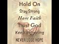 Hold On (Twila Paris)