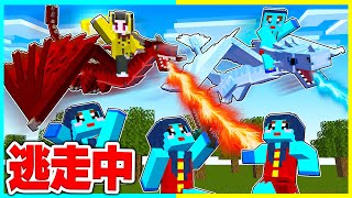 ドラゴンの力を使ってチート逃走中!ママから逃げろ🔥【まいくら / マインクラフト】