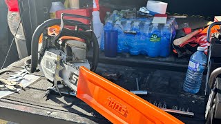 West Coast Saw Bark Box and Felling Dogs - Stihl 462