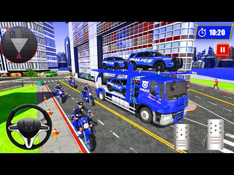 Police Bike Transport Truck - US Police Car Transport Truck - Android Gameplay