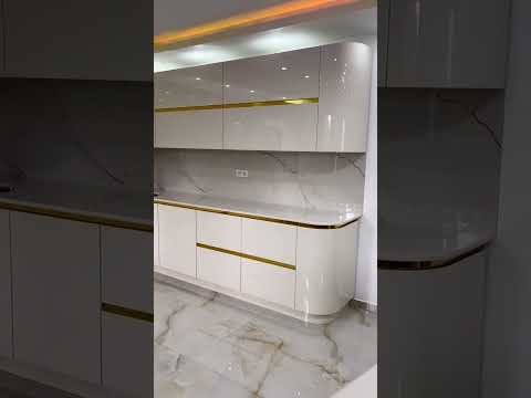 white# kitchen# flat# kitchen full modern kitchen golden profile viral video short video please like