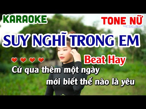 Karaoke Suy Nghĩ Trong Em - Tone Nữ - Dễ Hát - Nhạc Sống Linh Như
