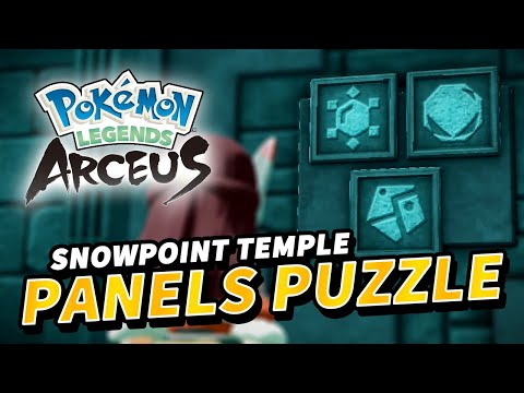 Snowpoint Temple PANELS PUZZLE Solution (Rock, Ice, Steel Puzzle) | Pokemon Legends Arceus