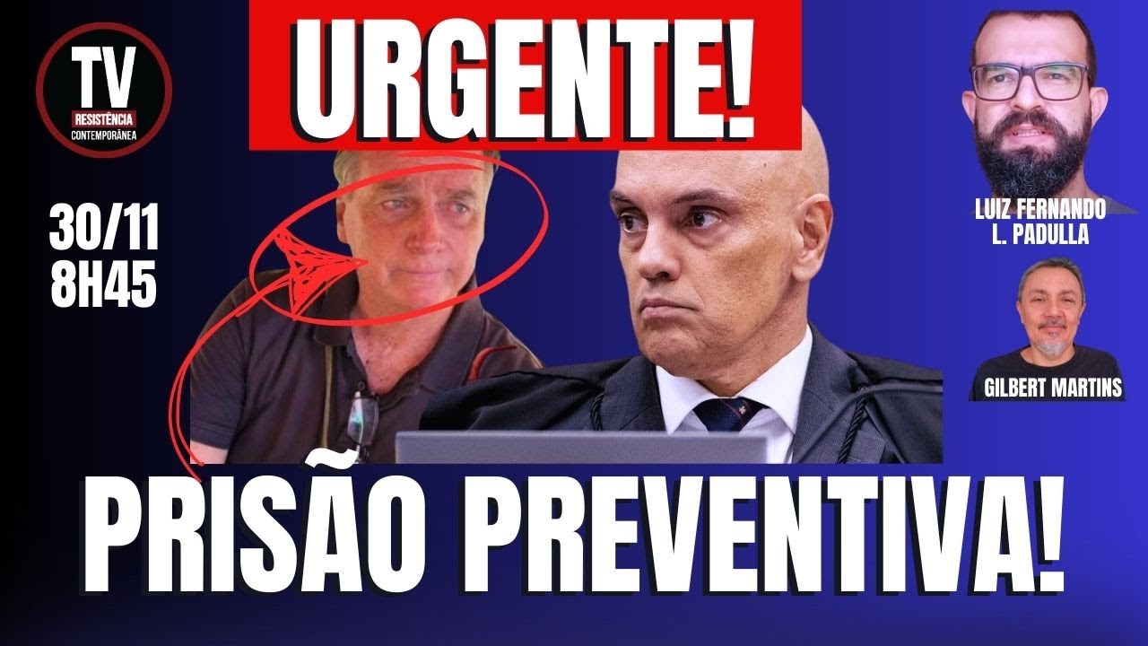 [AO VIVO] BOMBA! JURISTA CRAVA: PRISÃO PREVENTIVA DE BOLSONARO É INEVITÁVEL! (30/11/2024)