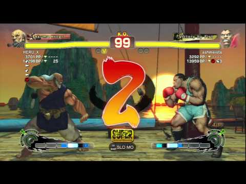 HERU_X [Gouken] Vs ashmeista [Balrog] SSF4 AE Online Ranked Matches - PSN