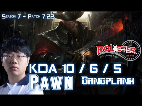 KT Pawn GANGPLANK vs JAX Top - Patch 7.22 KR Ranked