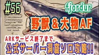【ARK実況】#56  公式サーバー洞窟ソロ攻略!! Fjordur 野獣＆大物AF (エドモンド本ちゃん) official server