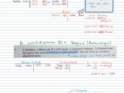 Rekeningkunde Gr 10 - Aansuiwerings ( Oninbare skulde ingevorder)