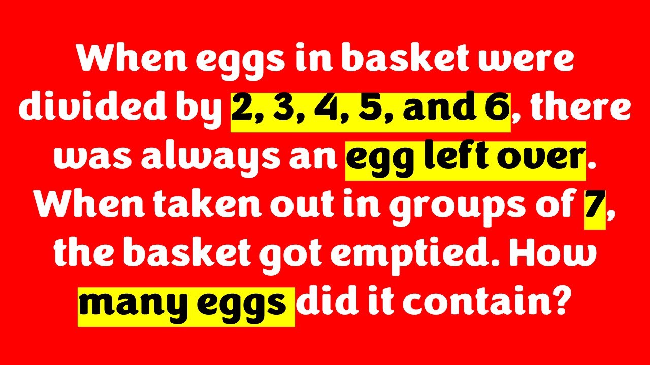 Popular Egg Math Problem || Math Puzzle