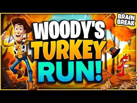 Woody's Turkey Run! - A Fall Brain Break Activity | Thanksgiving Games For Kids | GoNoodle