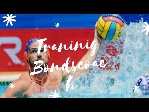 Training Bondscoach Johan Aantjes voor WSTwente jeugd waterpolo