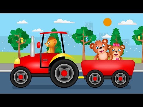 A tractor in the countryside - a fairy tale for children