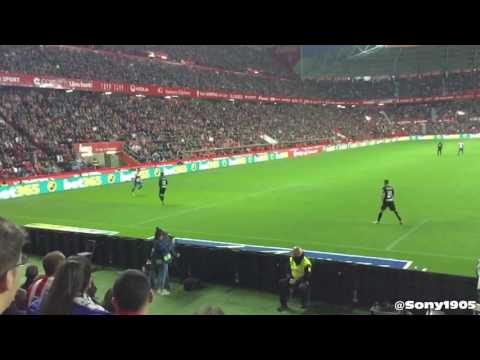 Gol de Babin al Granada visto desde la grada (Sporting 3-1 Granada).
