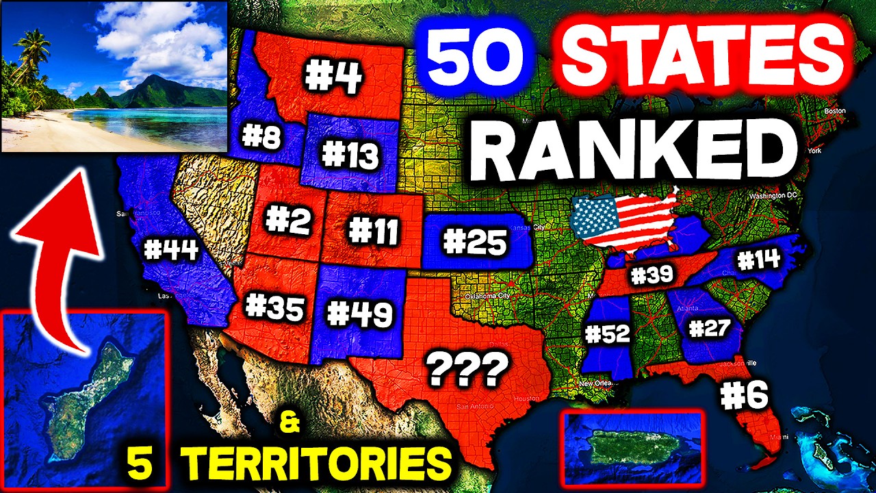 All 50 States & 5 Territories in the USA Ranked WORST to BEST (2025)