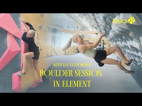 German Champion Lucia Dörffel doing a Climbing Session at Element Boulders Munich