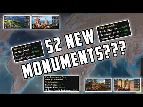 52 new Monuments in EU4 - How Broken they will be?