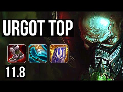 URGOT vs LUCIAN (TOP) | 7/0/2, Rank 7 Urgot, 6 solo kills, Godlike | KR Master | v11.8