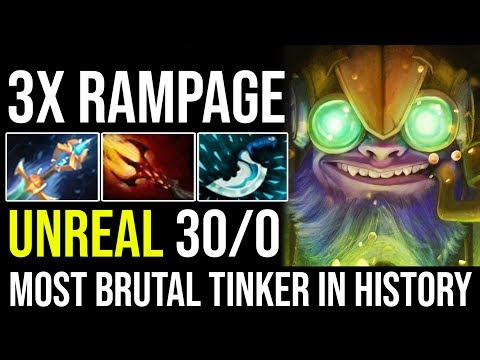 Probably the Most Brutal Tinker In DotA History | Super Rage Delete 9th EU Rank 3x RAMPAGE by Wisper