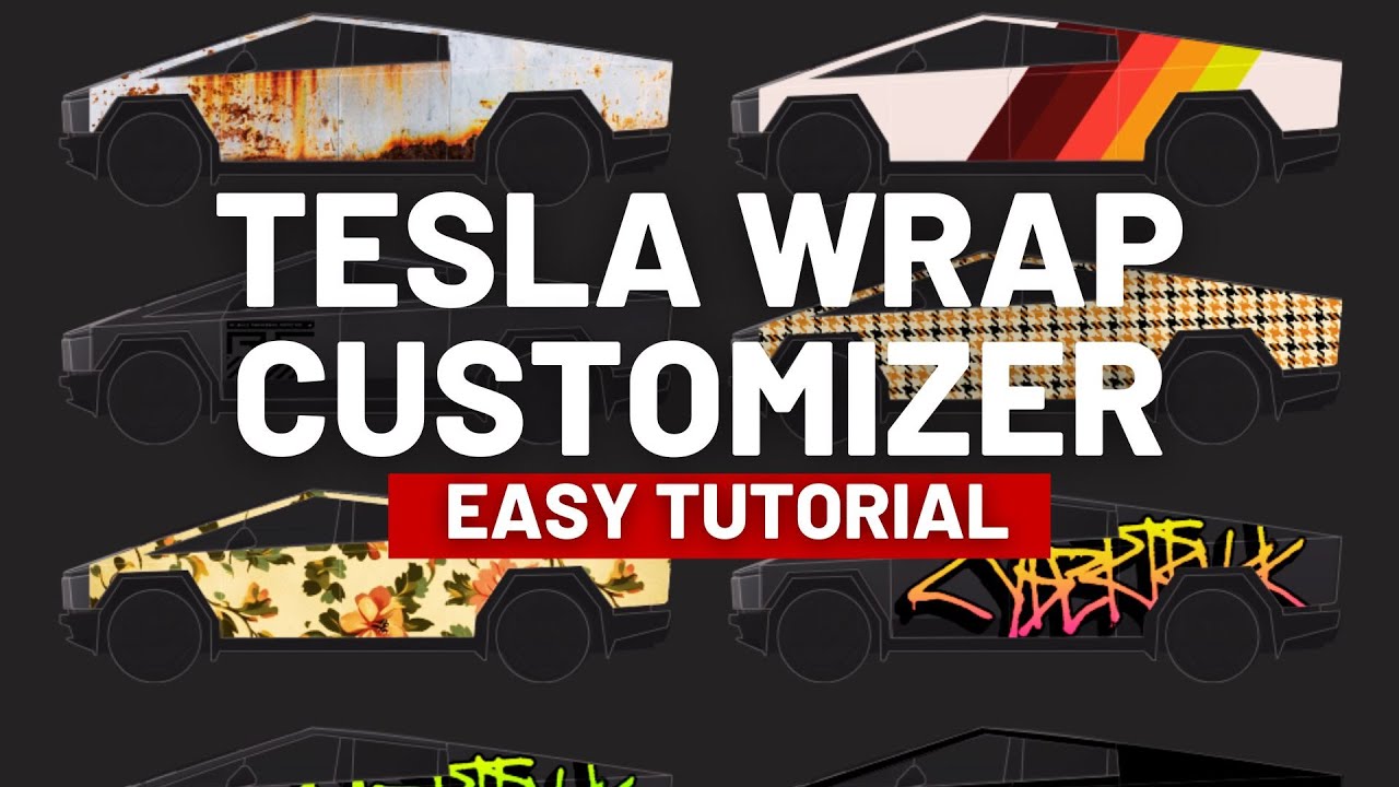How To Edit Tesla Cybertruck Custom Wrap Template In Photoshop | Holiday Update 2024