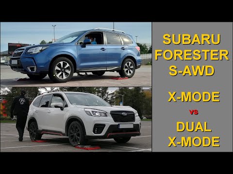 SLIP TEST - Subaru Forester :  IV SJ vs V SK : X-MODE vs DUAL X-MODE - @4x4.tests.on.rollers