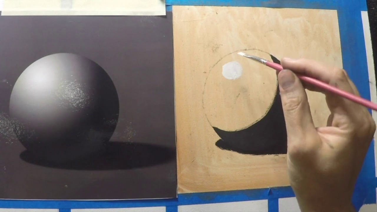 Introduction to Painting:  How to Paint a Sphere in Oil Painting