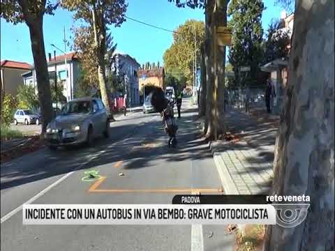 TG PADOVA (24/10/2017) - INCIDENTE CON UN AUTOBUS IN VIA BEMBO: GRAVE MOTOCICLISTA