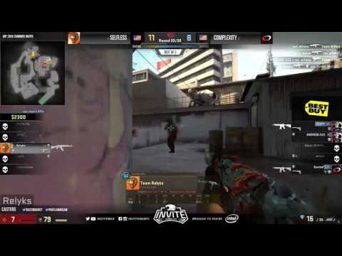 Selfless Relyks Insane Clutch vs Complexity | Overpass | HD