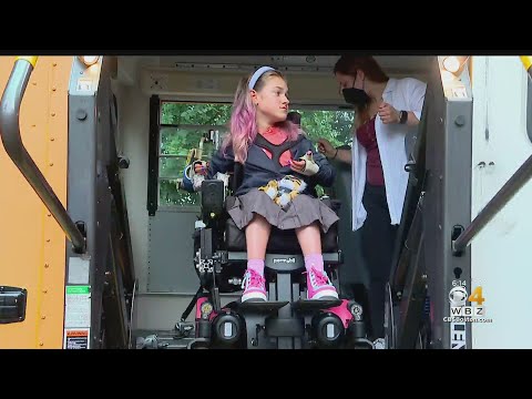 Fifth-grader lives her dream of riding the bus to school
