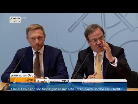 Pressekonferenz zur Vorstellung des CDU/FDP-Koalitionsvertrages für NRW am 16.06.2017