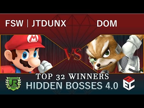 Hidden Bosses 4.0  TOP 32 WINNERS - FSW | JTDUNX (Mario) vs DOM (Fox)