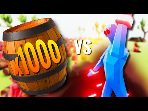 1000 BARRELS vs DARK SATANIC PEASANT (NEW UNITS) | T.A.B.S (Totally Accurate Battle Simulator)