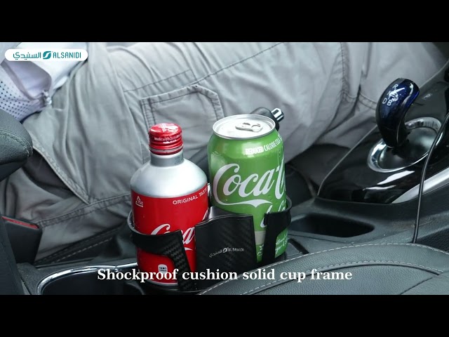 حامل اكواب وهواتف مزدوج 14 سم - يمنع الانسكاب، يسهل ترتيب المشروبات، يناسب معظم السيارات،ضمان سنتان