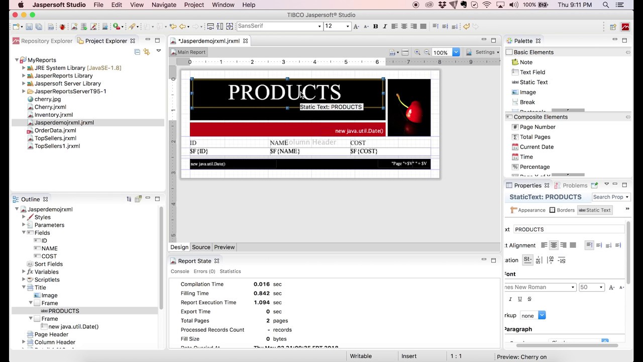 Tutorial - How to create reports with Jaspersoft Studio - Part 1