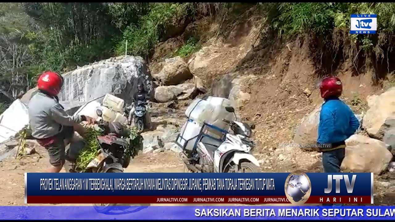 PROYEK TELAN ANGGARAN 1 M TERBENGKALAI, WARGA BERTARUH NYAWA DIPINGGIR JURANG, PEMKAB TUTUP MATA