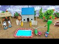 DIY How To Make Cow Shed House Of Animals Horse House Cow Shed Mini Hand Pump Woodwork 05