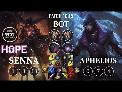 EDG Hope Senna vs Aphelios Bot - KR Patch 10.15