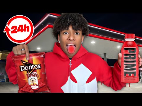 I ONLY Ate RED Food For 24 Hours!!