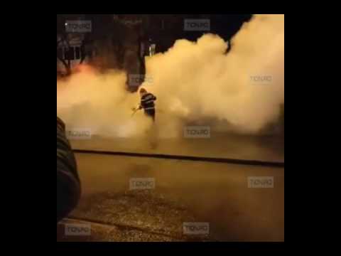 Masina in flacari pe Gheorghe Lazar. Traficul a fost dat peste cap in zona