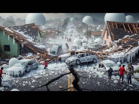 Severe Storm Disaster in Southern Brazil | Giant Hail Hits Luzerna, Joaçaba & Surrounding Cities