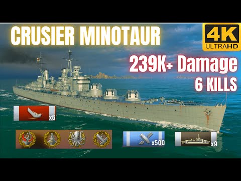 Cruiser Minotaur: WINNING The BATTLE OF RADIO MINOTAURS w/ 239K+ Damage & 6 Ship Kills | WOWS