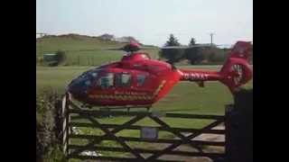 preview picture of video 'Devon Air Ambulance Opposite 'John Fowlers' Ilfracombe Devon G-DAAT Celebrate 2009'