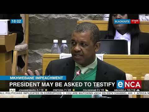 Mkhwebane impeachment President may be asked to testify