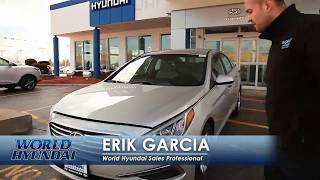 preview picture of video 'Erik Garcia introduces 2015 Hyundai Sonata - World Hyundai Matteson'