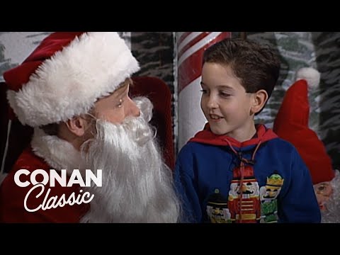 Santa Conan Talks To Children - "Late Night With Conan O'Brien"