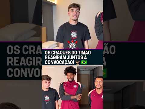 É O TIMÃO NA AMARELINHA! 🦅 Se liga nas reações de Matheuzinho, Hugo Souza e Breno Bidon #shorts