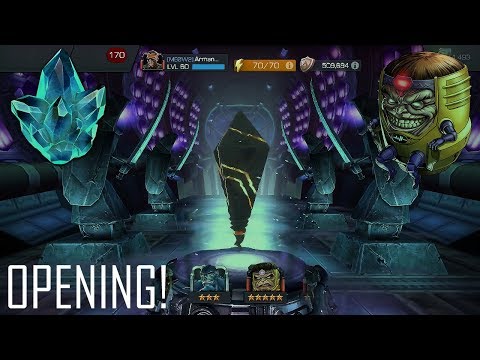 QUICK GRANDMASTER CRYSTAL OPENING PLUS THE MODOK LOGIN CRYSTAL OPENING! (MCOC)