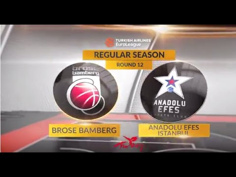 EuroLeague Highlights RS Round 12: Brose Bamberg 91-83 Anadolu Efes Istanbul