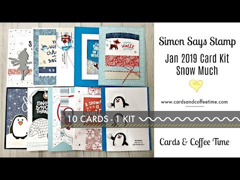 10 Cards - 1 Kit / Simon Says Stamp / Jan 2019 Card Kit