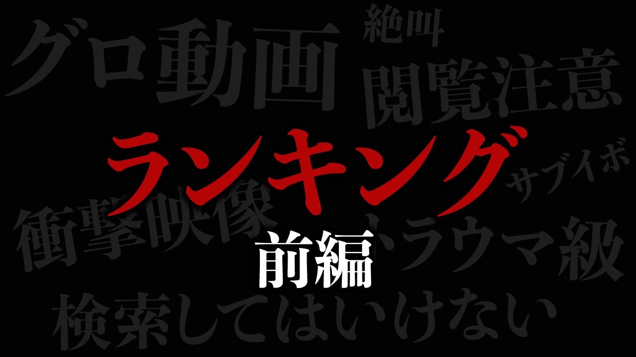 【厳選】歴代グロ動画ランキング完全版【前編】